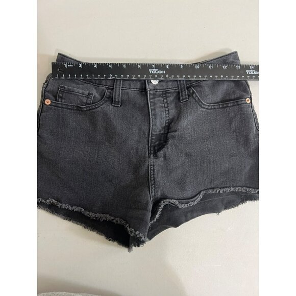Wild Fable Sz 6 High Waisted Black Jean Shorts - Picture 5 of 6